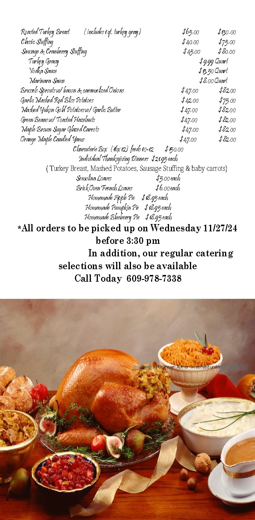 The Gourmet Deli - Thanksgiving